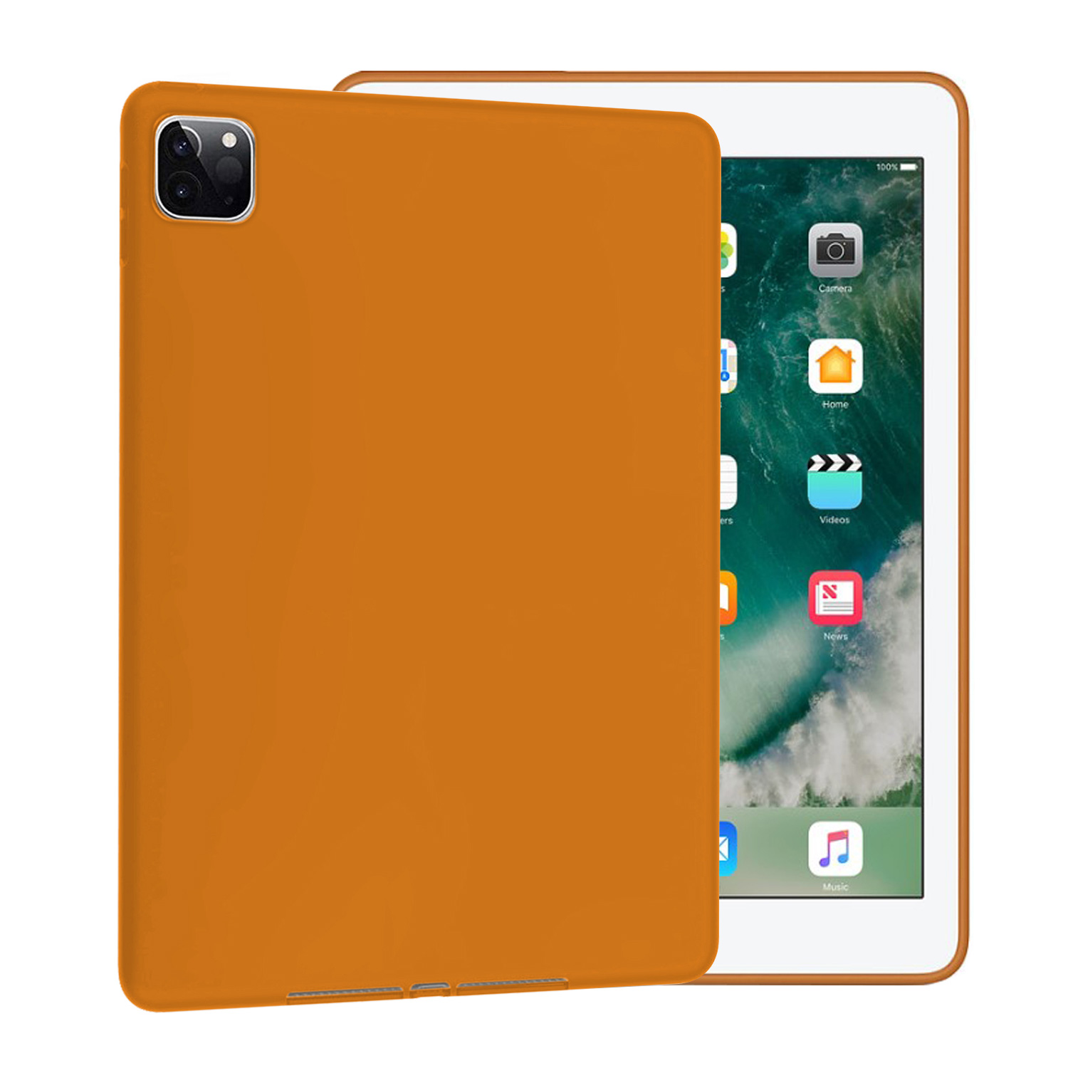 CaseUp Apple iPad Pro 12 9 2021 5 Nesil Kılıf Colored Silicone Turuncu